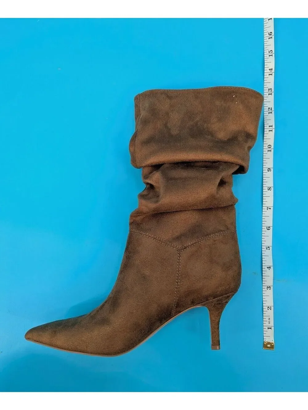Nine West Brown Mycki suede slouch pointed toe ankle boots Size 6 NWOB Was $159